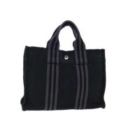 Hermès Vintage Pre-owned Canvas handvskor Black, Dam