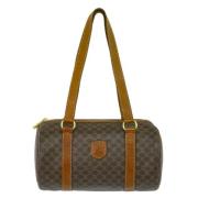 Celine Vintage Pre-owned Canvas axelremsvskor Brown, Dam