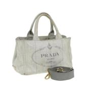 Prada Vintage Pre-owned Canvas prada-vskor Beige, Dam