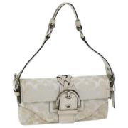 Coach Pre-owned Pre-owned Canvas axelremsvskor White, Dam