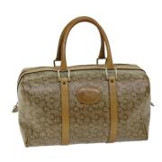 Celine Vintage Pre-owned Canvas handvskor Beige, Dam