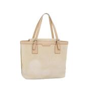 Burberry Vintage Pre-owned Canvas handvskor Beige, Dam