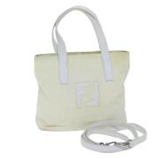 Fendi Vintage Pre-owned Nylon fendi-vskor Beige, Dam