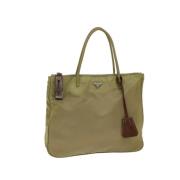 Prada Vintage Pre-owned Nylon prada-vskor Beige, Dam