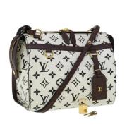 Louis Vuitton Vintage Pre-owned Canvas axelremsvskor White, Dam