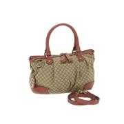 Gucci Vintage Pre-owned Canvas gucci-vskor Beige, Dam