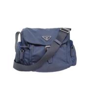 Prada Vintage Pre-owned Nylon prada-vskor Blue, Dam