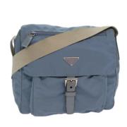 Prada Vintage Pre-owned Nylon prada-vskor Blue, Dam