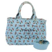 Prada Vintage Pre-owned Canvas prada-vskor Blue, Dam