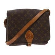 Louis Vuitton Vintage Pre-owned Canvas axelremsvskor Brown, Dam