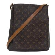 Louis Vuitton Vintage Pre-owned Canvas axelremsvskor Brown, Dam