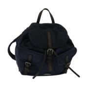 Burberry Vintage Pre-owned Nylon ryggsckar Blue, Dam