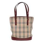 Burberry Vintage Pre-owned Canvas totevskor Beige, Dam