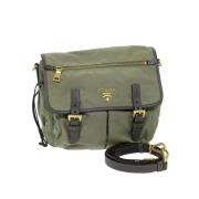 Prada Vintage Pre-owned Nylon prada-vskor Green, Dam