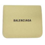 Balenciaga Vintage Pre-owned Laeder plnbcker Yellow, Dam