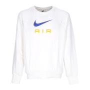 Nike Lättvikts Crewneck Sweatshirt Air French Terry White, Herr