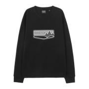 Duvetica Svart Grafisk Sweatshirt Aw24 Black, Herr