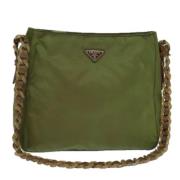 Prada Vintage Pre-owned Nylon prada-vskor Green, Dam