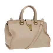 Yves Saint Laurent Vintage Pre-owned Laeder handvskor Beige, Dam