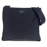 Prada Vintage Pre-owned Canvas crossbodyvskor Black, Dam