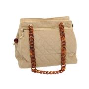 Chanel Vintage Pre-owned Canvas chanel-vskor Beige, Dam