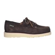 Sebago Brun Mocka Platta Skor Brown, Herr