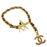 Chanel Vintage Pre-owned Metall armband Yellow, Dam