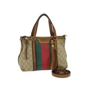 Gucci Vintage Pre-owned Canvas gucci-vskor Beige, Dam