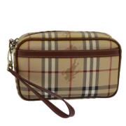 Burberry Vintage Pre-owned Laeder kuvertvskor Brown, Dam