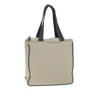 Prada Vintage Pre-owned Nylon prada-vskor Beige, Dam