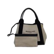 Balenciaga Vintage Pre-owned Canvas handvskor White, Dam