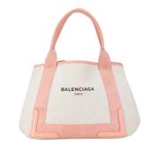 Balenciaga Vintage Pre-owned Canvas handvskor Beige, Dam