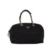 Prada Vintage Pre-owned Nylon handvskor Black, Dam