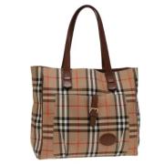 Burberry Vintage Pre-owned Canvas axelremsvskor Beige, Dam