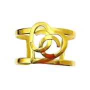 Chanel Vintage Pre-owned Metall armband Yellow, Dam