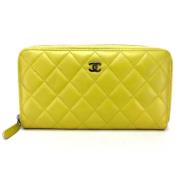 Chanel Vintage Pre-owned Laeder plnbcker Yellow, Dam