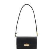 Pourchet Paris Svart Anjou Crossbody Väska Black, Dam