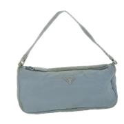 Prada Vintage Pre-owned Nylon necessrer Blue, Dam