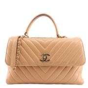 Chanel Vintage Pre-owned Laeder chanel-vskor Beige, Dam