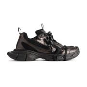 Balenciaga Svarta Mesh Sneakers med Metallic Effekt Black, Dam