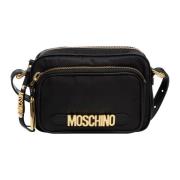 Moschino Snygg Crossbody Väska med Justerbar Rem Black, Dam