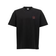 C.p. Company Svart Bomull T-shirt Regular Fit Black, Herr