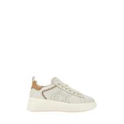 Hogan Ivory Sneakers för Stiliga Outfits Beige, Dam