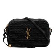 Yves Saint Laurent Vintage Pre-owned Raffia crossbodyvskor Black, Dam