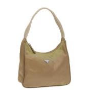 Prada Vintage Pre-owned Nylon prada-vskor Beige, Dam