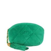 Chanel Vintage Pre-owned Mocka kuvertvskor Green, Dam