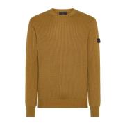 Peuterey Ochre Crewneck Sweater Yellow, Herr