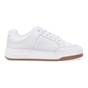 Saint Laurent Vita Perforerade Lädersneakers White, Dam