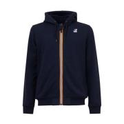 K-Way Blå Hoodie med Kontrastfärgad Dragkedja Blue, Herr