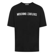 Moschino Svarta Couture T-shirts och Polos Black, Herr